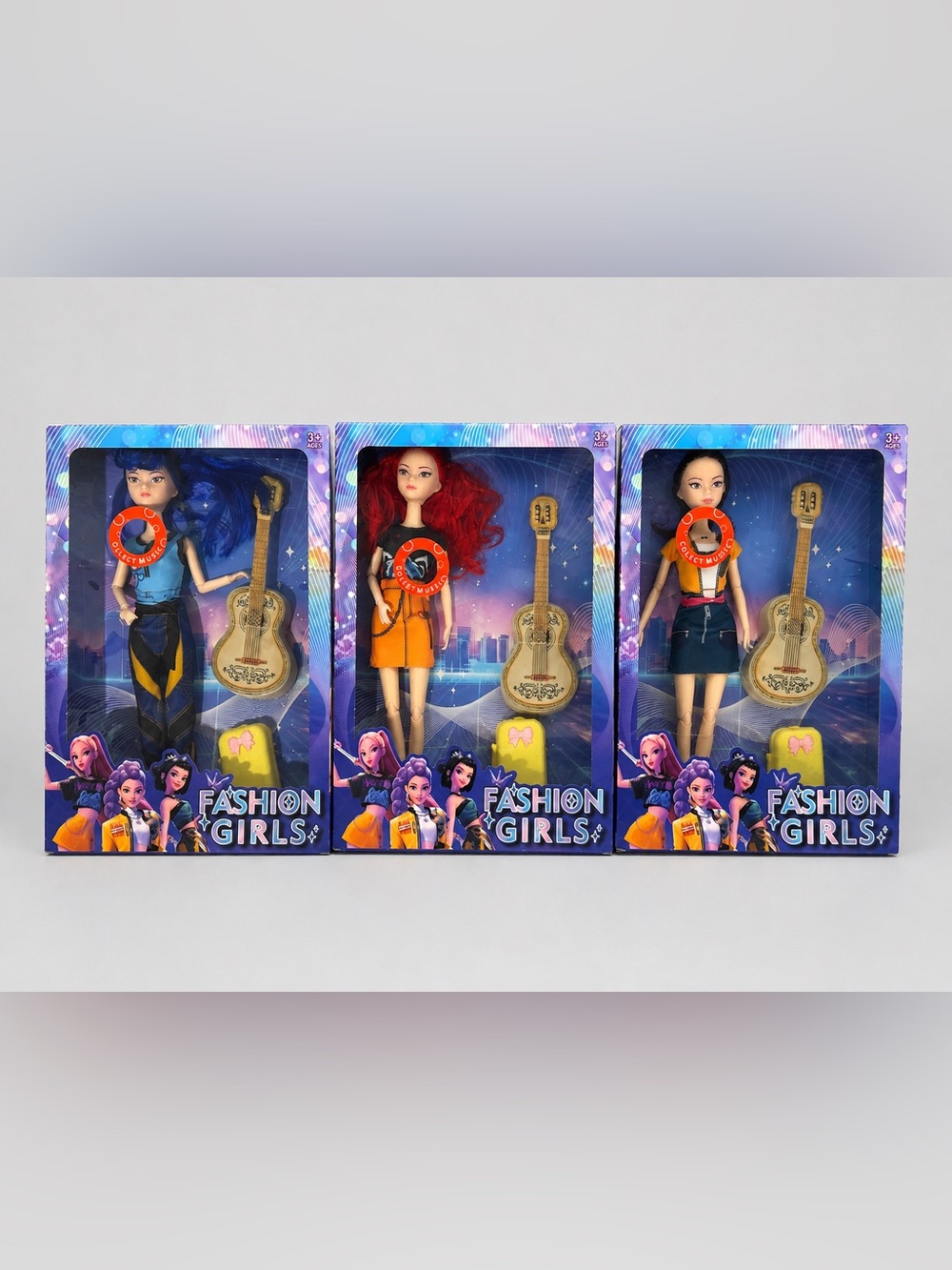 3 KPOP Demon Hunters Rumi Zoey & Mari Golden Singing Doll with Guitar
